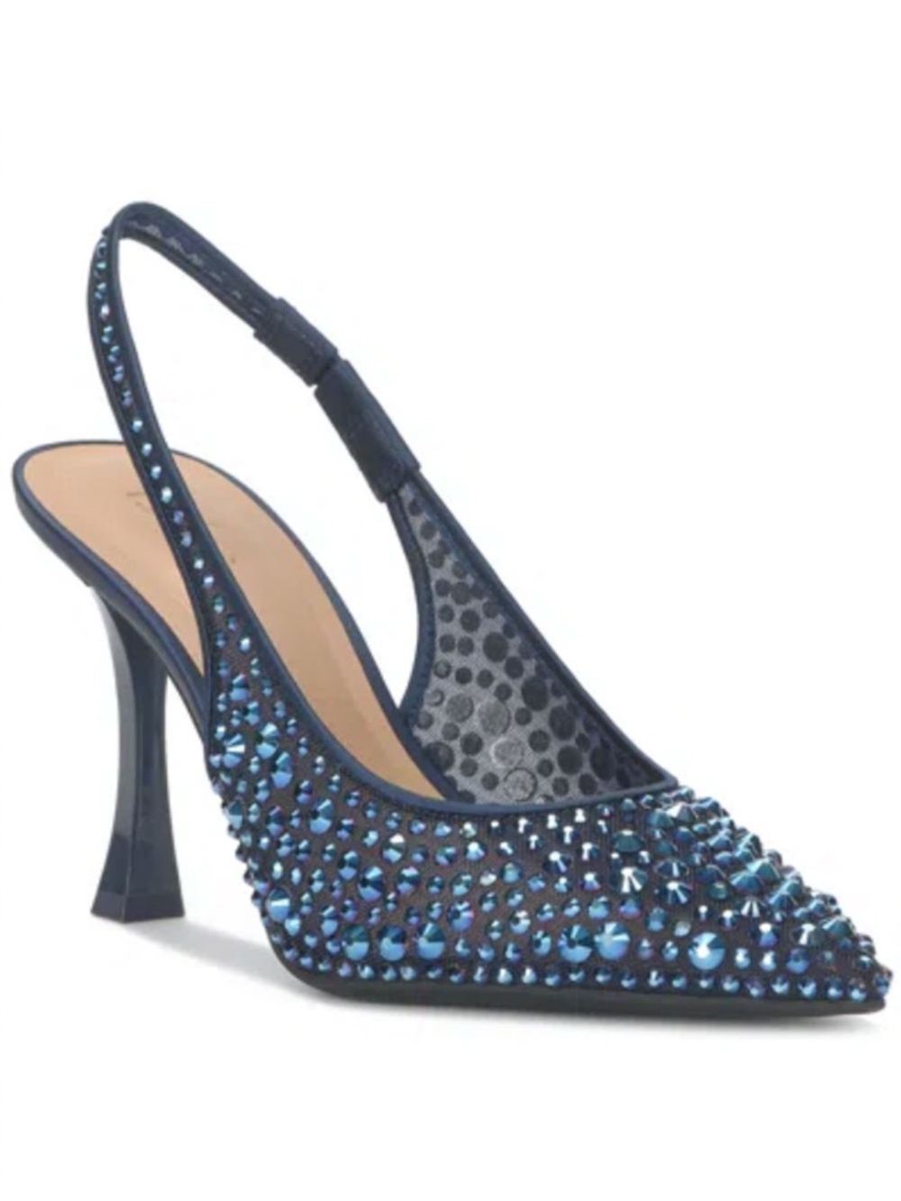 I.N.C. International Concepts Womens Alanze Blue Crystal Slingback Pumps Size 9